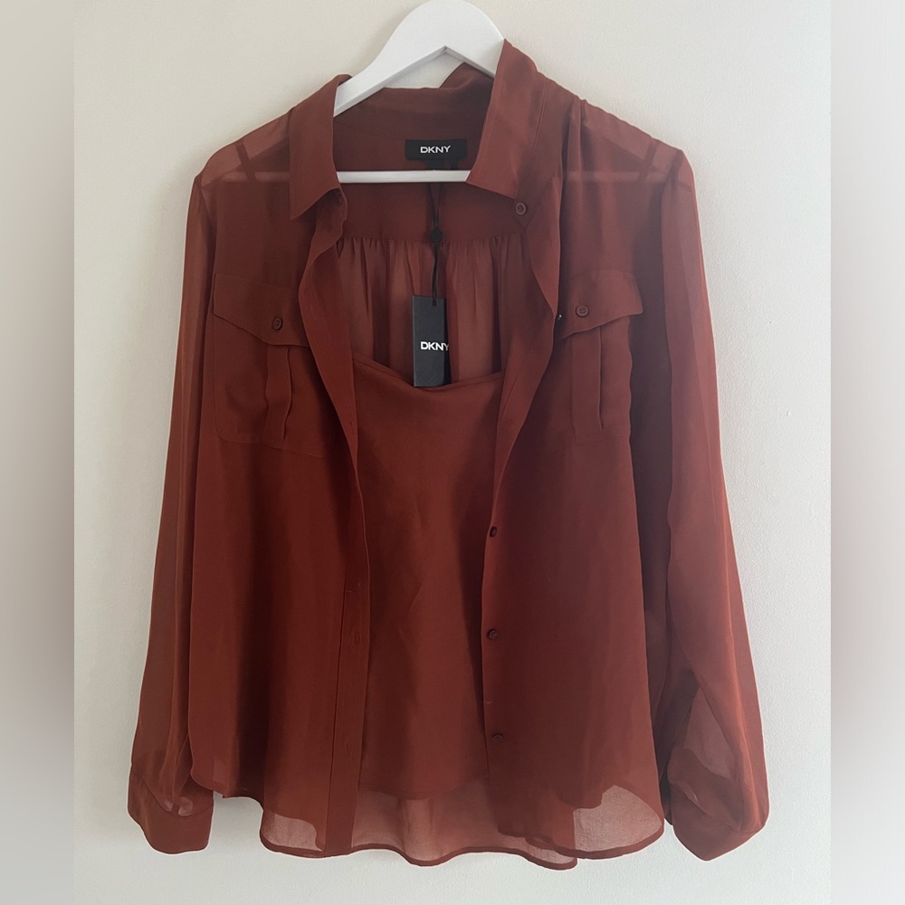 DKNY Rust Blouse